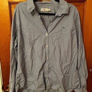 Navy and white pinstripe vineyard vines Oxford classic size 16